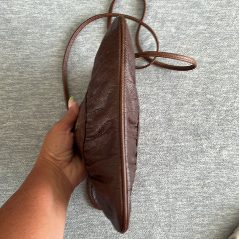 Junior Drake Convertible Handbag Vintage Flower Flap Clutch Shoulder Brown Small - Picture 9 of 16